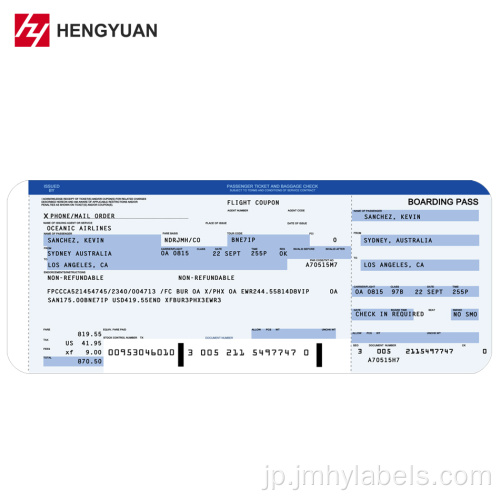 PVC航空会社の旅行荷物チケットスケール